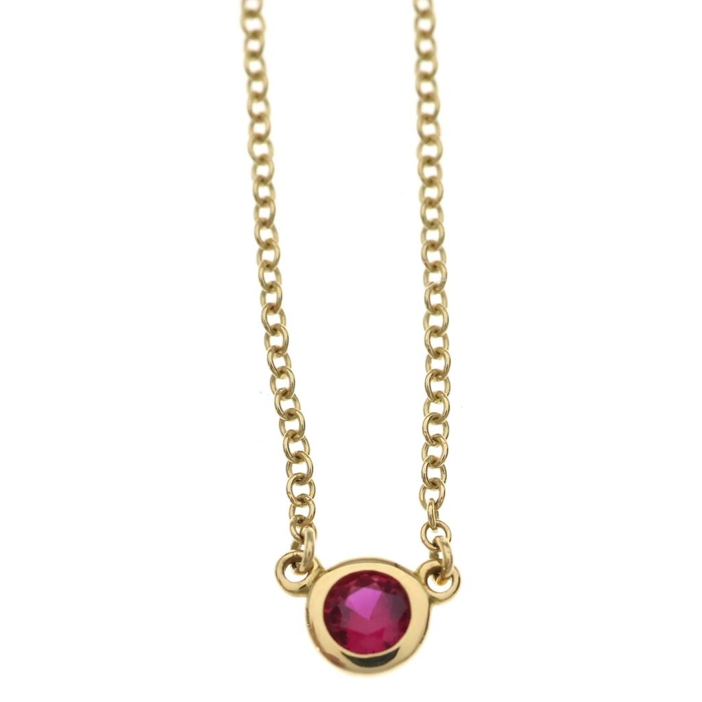 Tiffany & Co Color by the Yard Necklace Ruby 18k Yellow Gold — view 3