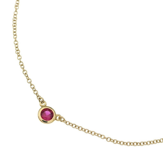 Tiffany & Co Color by the Yard Necklace Ruby 18k Yellow Gold