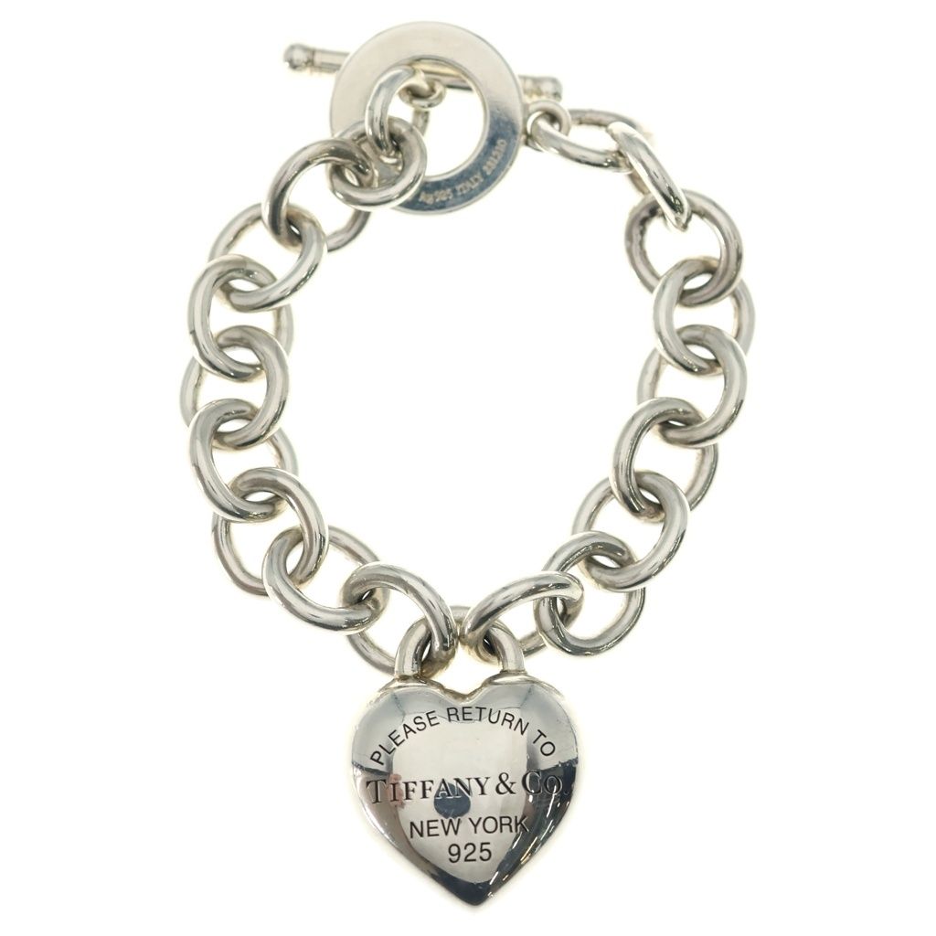 Tiffany & Co Return to Full Heart Toggle Bracelet Chain Silver