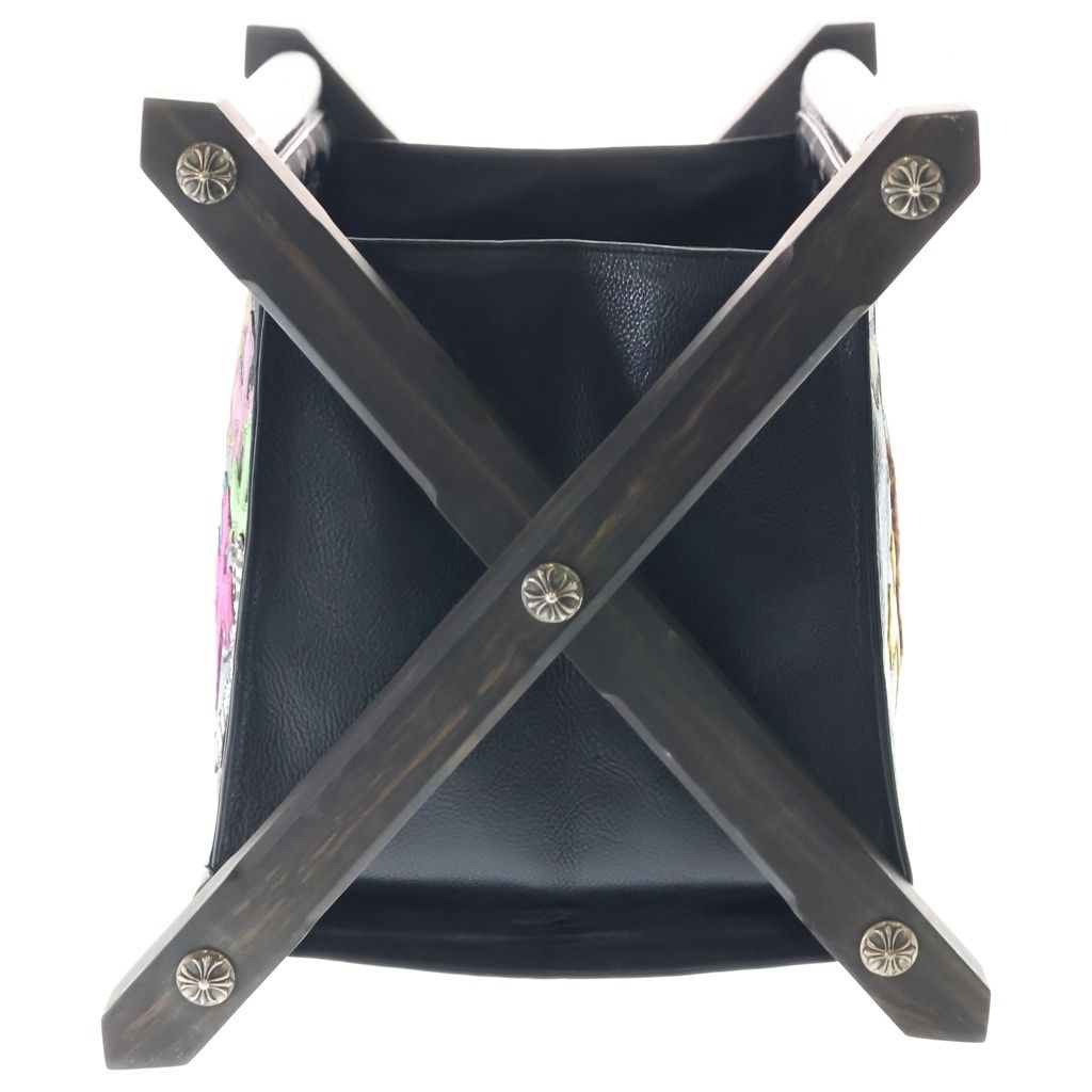 Chrome Hearts Magazine Rack Multi Cemetery Patch Ebony Leg Leather Shoulder — view 3