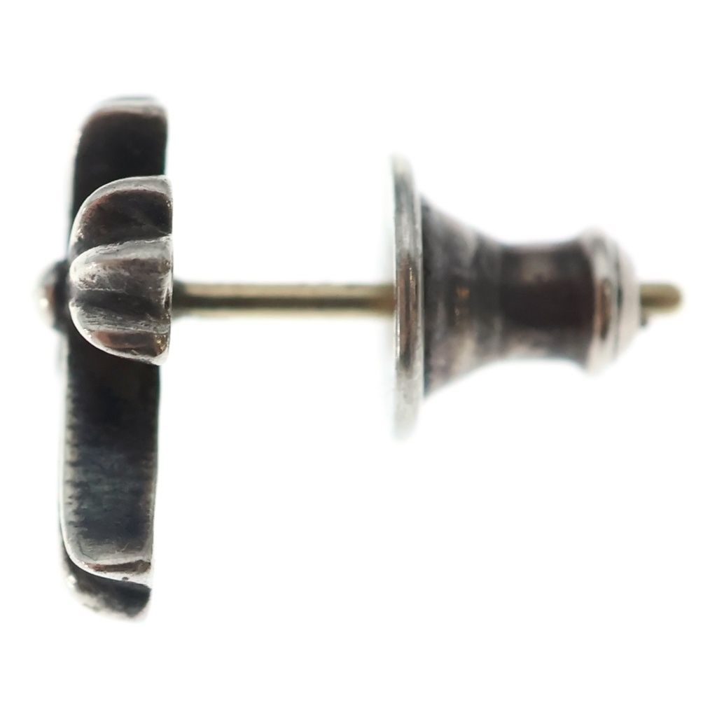 Chrome Hearts CH Crss 2 Fat CH Crossfat Stud Earrings Silver — view 3