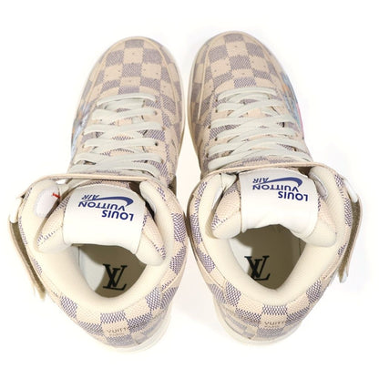 Louis Vuitton Air Mid Nike Air Force 1 Mid Cut Sneakers Damier Azur Graffiti — view 4
