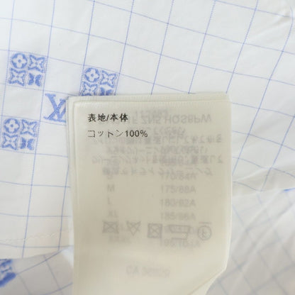 Louis Vuitton Check All Over Pattern LV Logo Embroidery Long Sleeve Shirt White — view 7