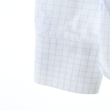 Louis Vuitton Check All Over Pattern LV Logo Embroidery Long Sleeve Shirt White — view 5