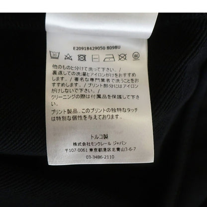 Moncler Rubber Patch Logo Side Cut Replacement Zip Up Sweatshirt Hoodie Black — view 8