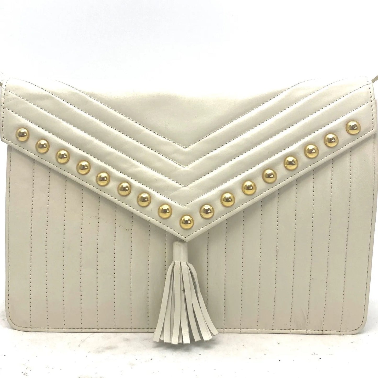 Saint Laurent Shoulder Bag Tassel Satchel Studs