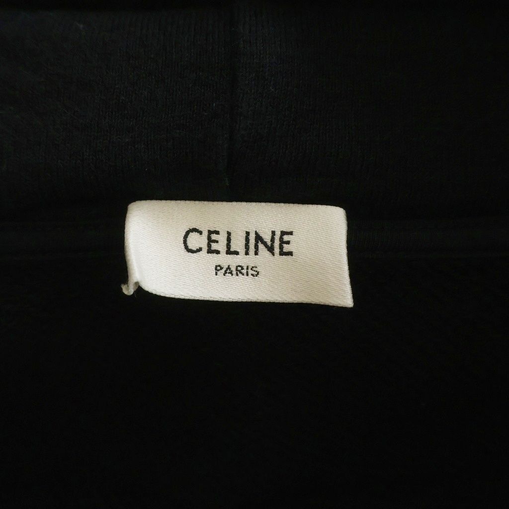 Celine Triomphe Hoodie Trio Cashmere Blend Pullover Sweatshirt Black — view 7