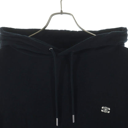 Celine Triomphe Hoodie Trio Cashmere Blend Pullover Sweatshirt Black — view 3
