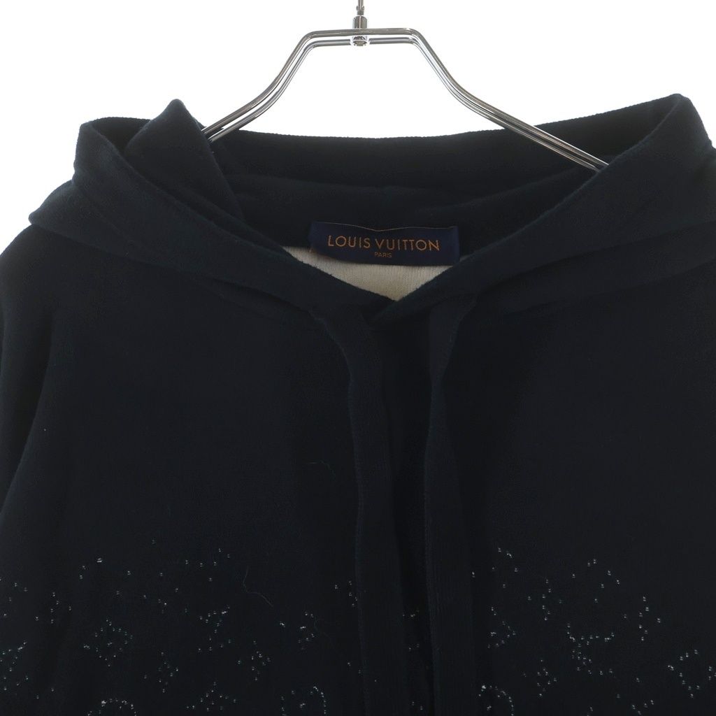 Louis Vuitton Monogram Gradient Knit Hoodie Pullover Black — view 3