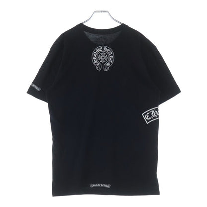 Chrome Hearts CH T-Shirt Side T Scroll Chest Pocket Short Sleeve Print Black — view 2