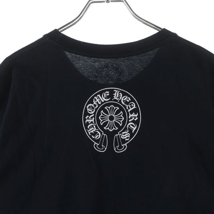 Chrome Hearts CH T-Shirt Side T Scroll Chest Pocket Short Sleeve Print Black — view 4