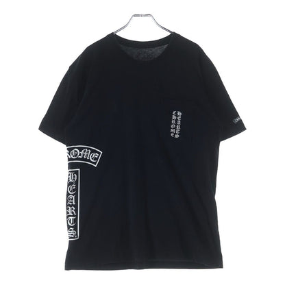 Chrome Hearts CH T-Shirt Side T Scroll Chest Pocket Short Sleeve Print Black