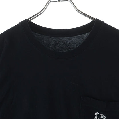 Chrome Hearts CH T-Shirt Side T Scroll Chest Pocket Short Sleeve Print Black — view 3