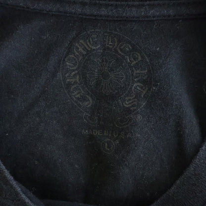 Chrome Hearts CH T-Shirt Side T Scroll Chest Pocket Short Sleeve Print Black — view 7
