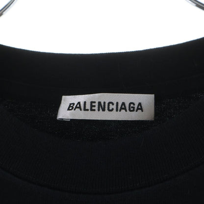 Balenciaga Crew Print Neck Short Sleeve T-Shirt Black — view 6