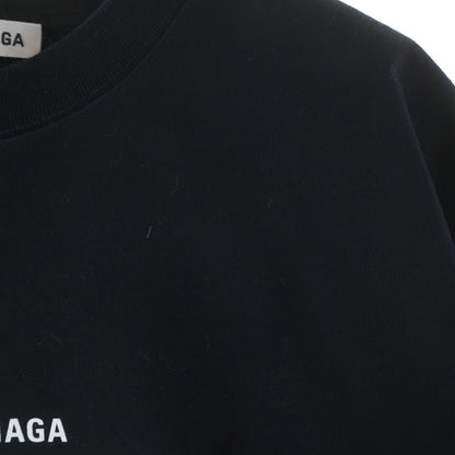 Balenciaga Crew Print Neck Short Sleeve T-Shirt Black — view 4