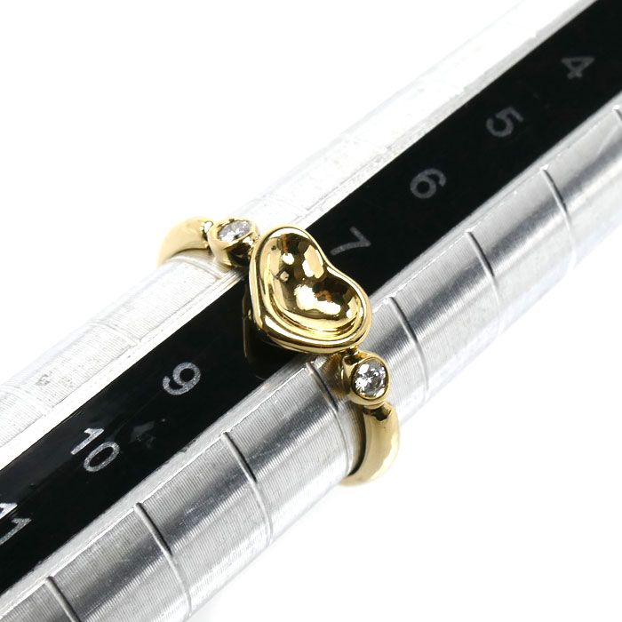 Tiffany & Co 18k Yellow Gold Full Heart Ring Diamond — view 6