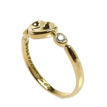 Tiffany & Co 18k Yellow Gold Full Heart Ring Diamond — view 2
