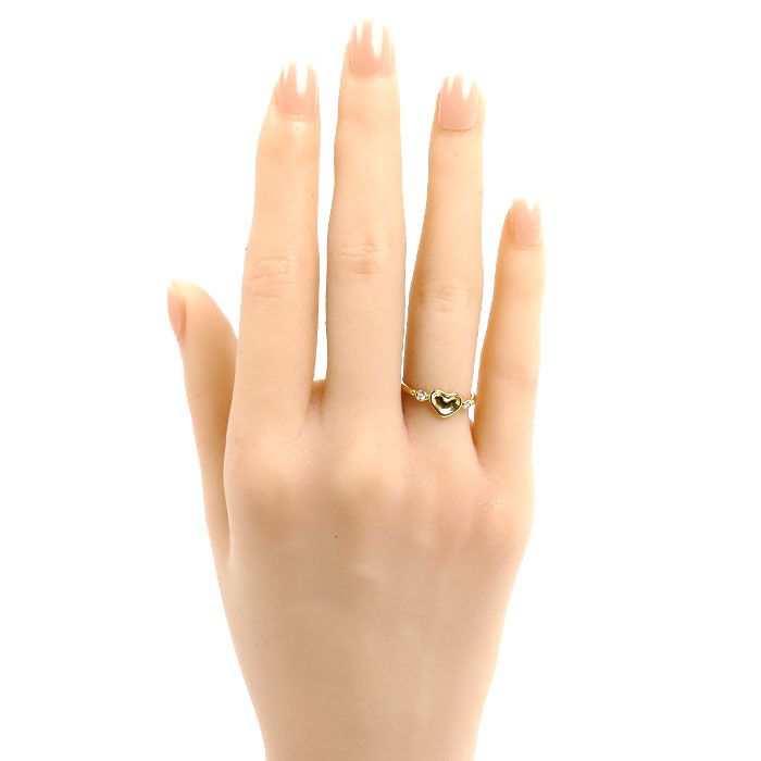 Tiffany & Co 18k Yellow Gold Full Heart Ring Diamond — view 7