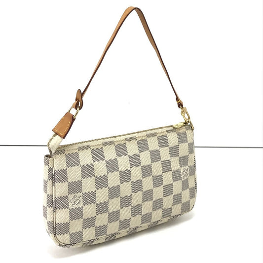 Louis Vuitton Handbag Damier Azur Pochette White