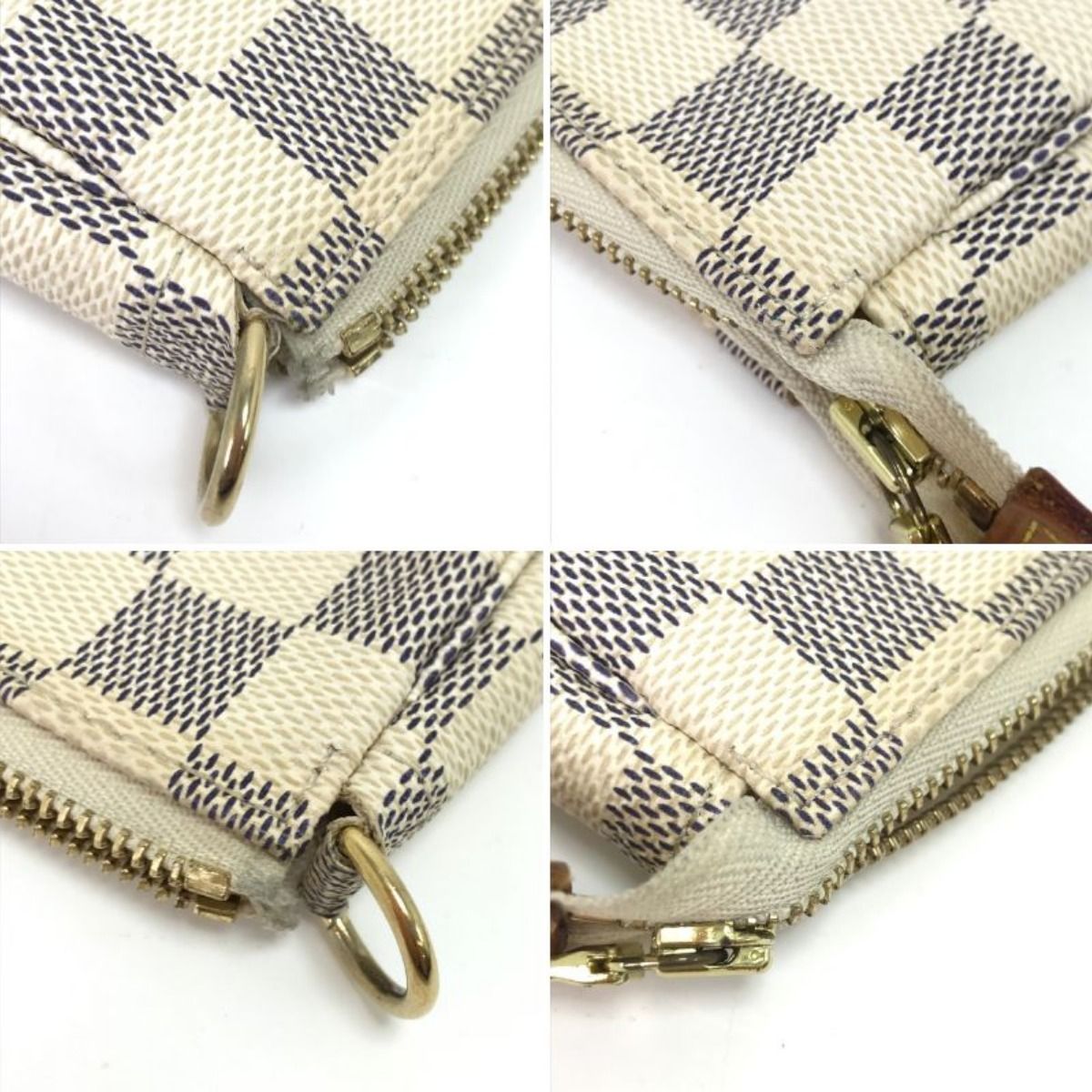 Louis Vuitton Handbag Damier Azur Pochette White — view 7