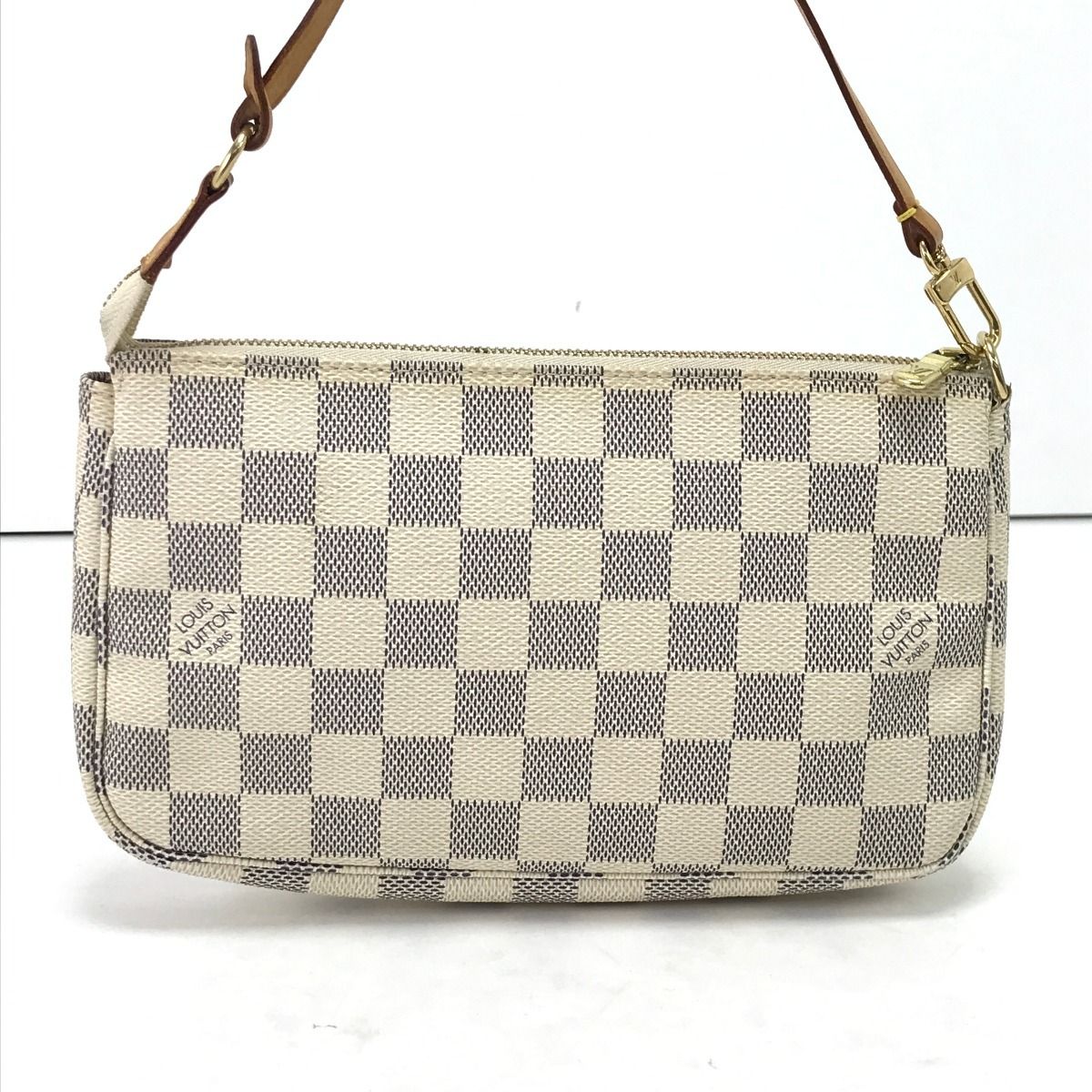 Louis Vuitton Handbag Damier Azur Pochette White — view 2