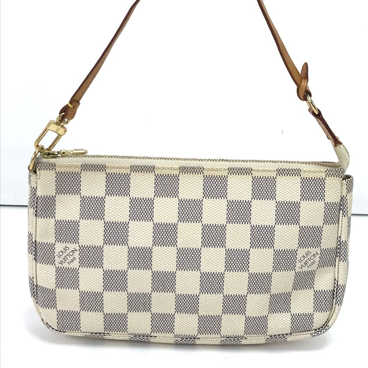 Louis Vuitton Handbag Damier Azur Pochette White — view 3