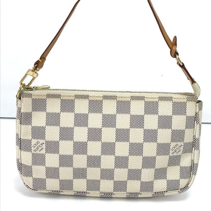 Louis Vuitton Handbag Damier Azur Pochette White — view 3