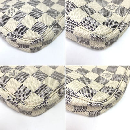 Louis Vuitton Handbag Damier Azur Pochette White — view 8