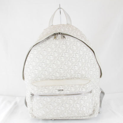 Dior Backpack Canvas Leather White