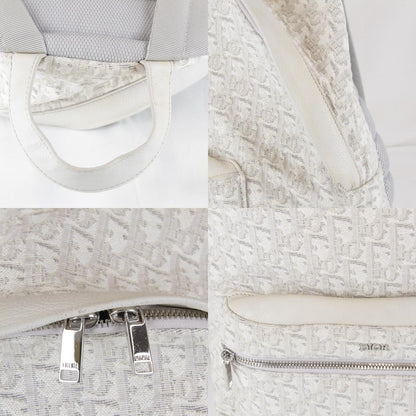 Dior Backpack Canvas Leather White — view 9