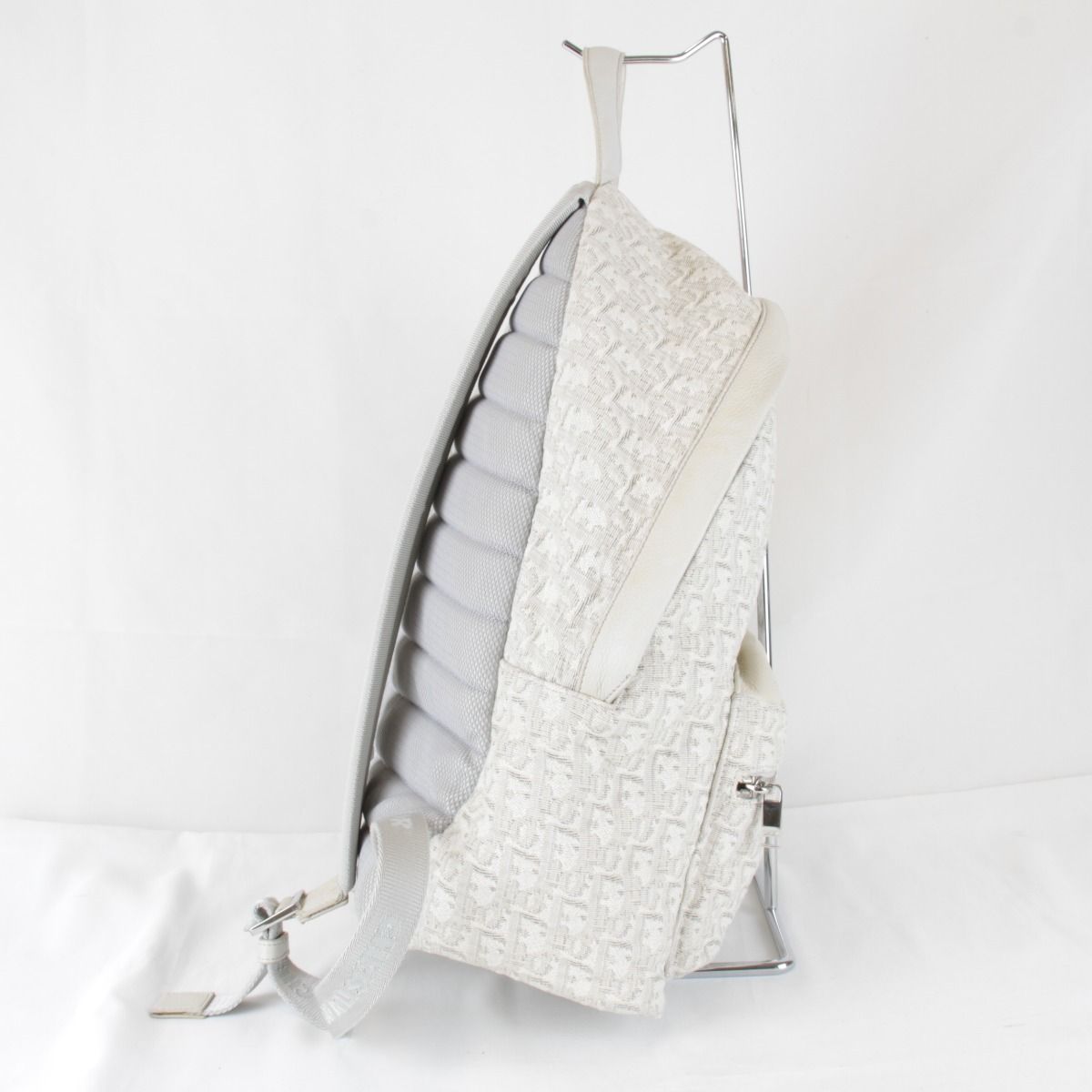 Dior Backpack Canvas Leather White — view 4