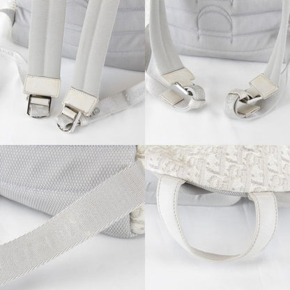 Dior Backpack Canvas Leather White — view 8