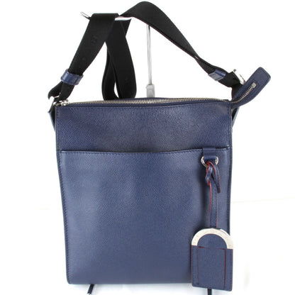 Bvlgari Shoulder Bag Leather Blue