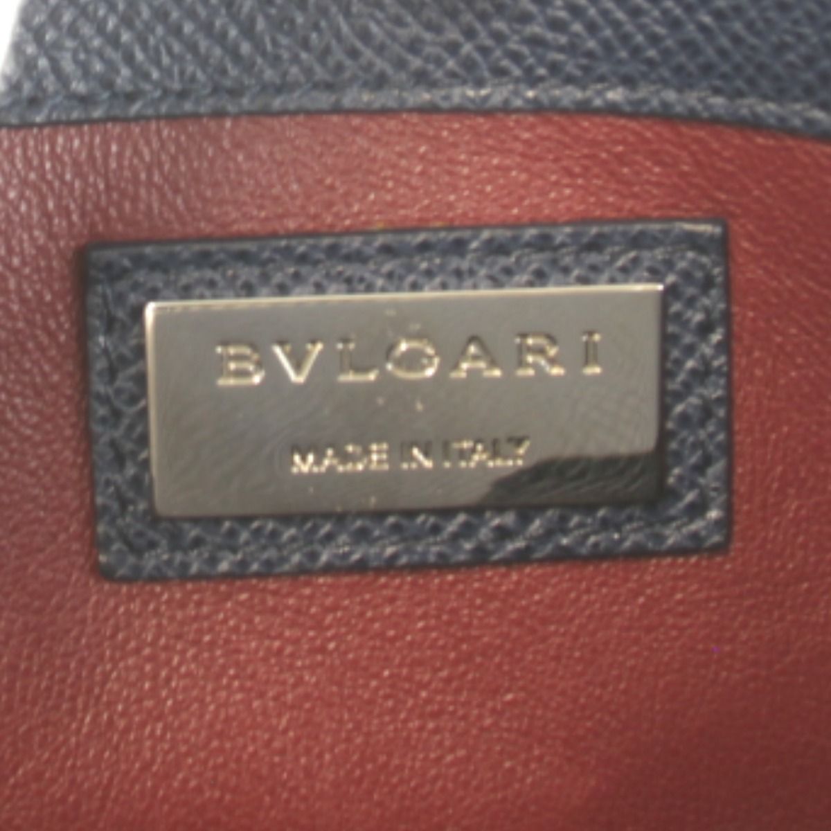 Bvlgari Shoulder Bag Leather Blue — view 7