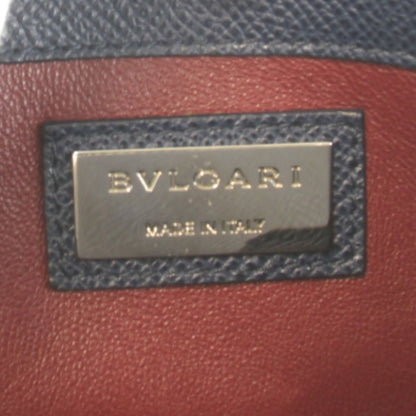 Bvlgari Shoulder Bag Leather Blue — view 7
