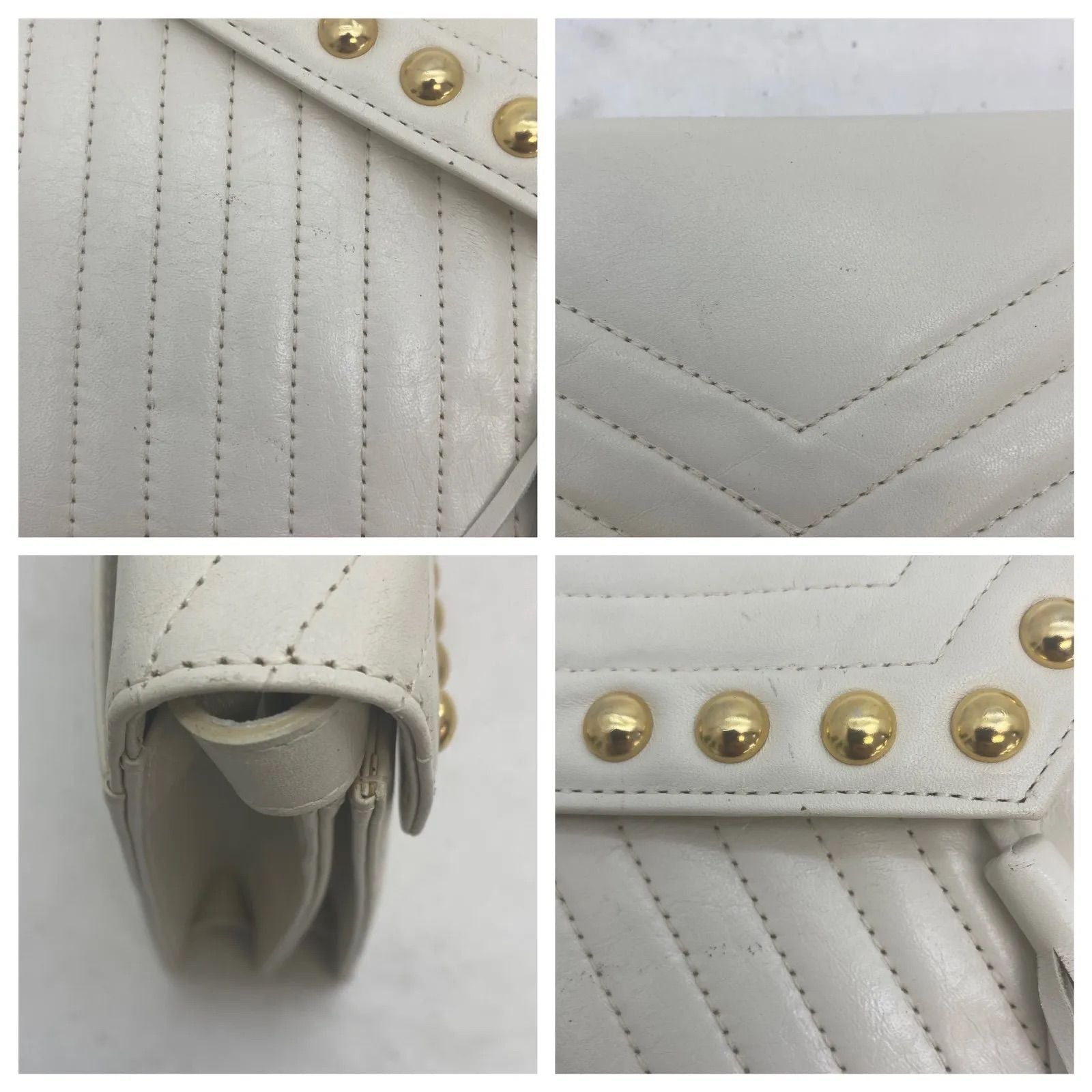Saint Laurent Shoulder Bag Tassel Satchel Studs — view 8