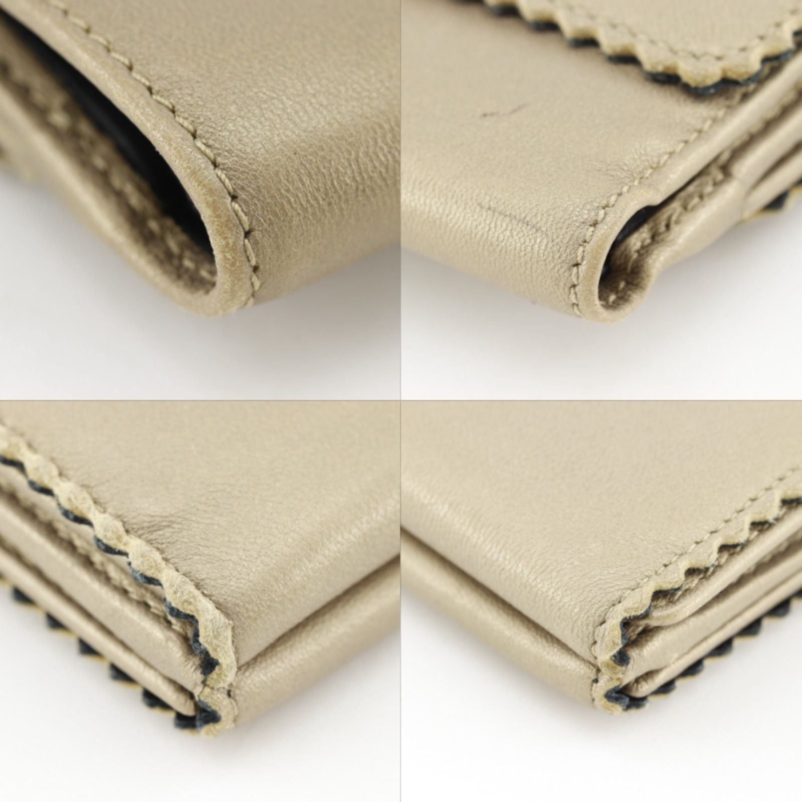Loewe Anagram Leather Gold Bifold Wallet — view 4
