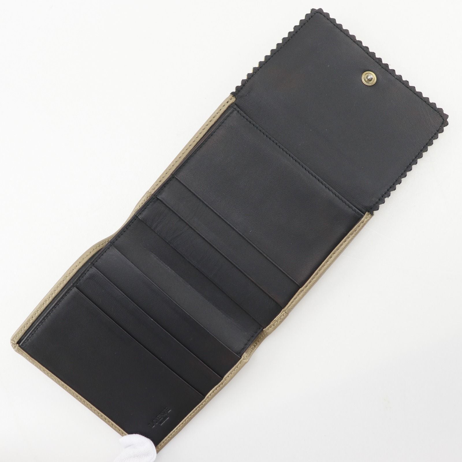 Loewe Anagram Leather Gold Bifold Wallet — view 5