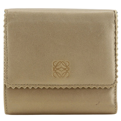 Loewe Anagram Leather Gold Bifold Wallet