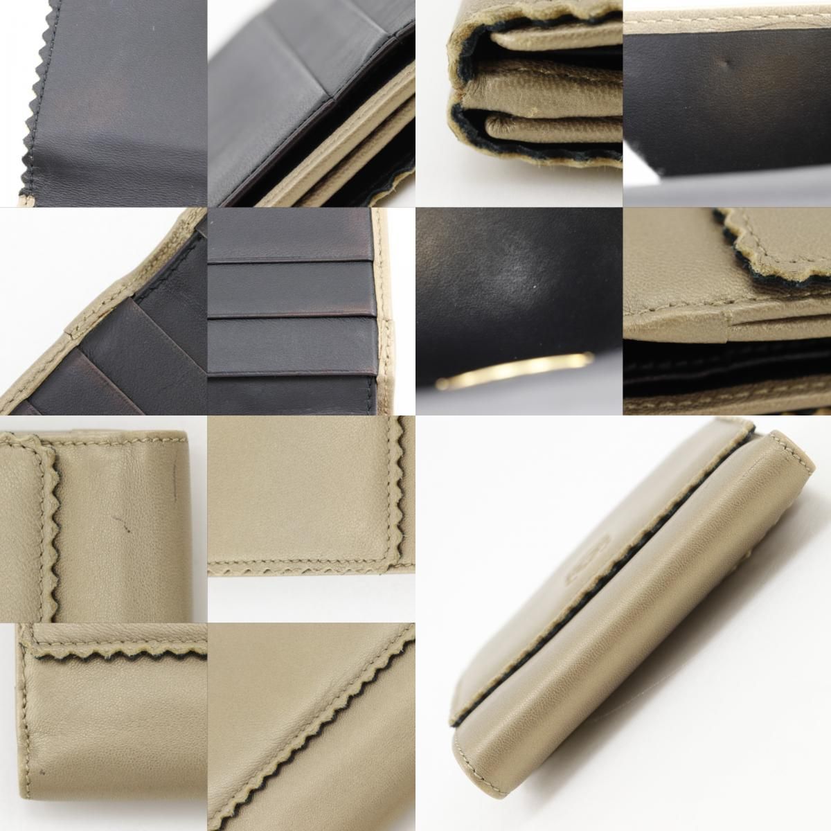Loewe Anagram Leather Gold Bifold Wallet — view 8