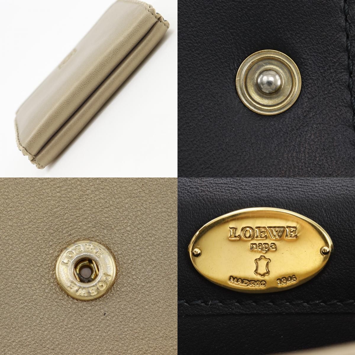 Loewe Anagram Leather Gold Bifold Wallet — view 9