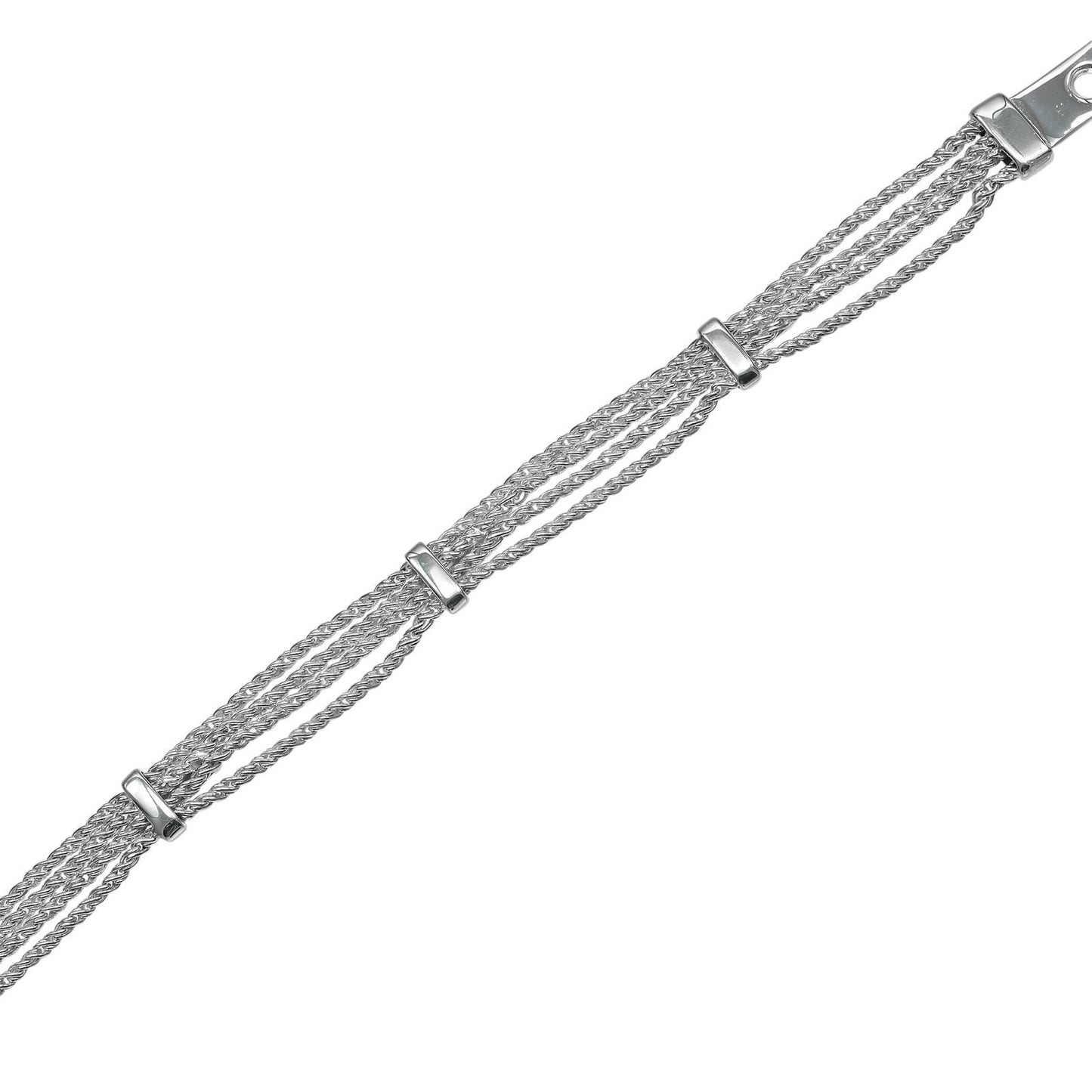 Tiffany & Co T Rope Buckle Motif 925 Sterling Silver Bracelet — view 9