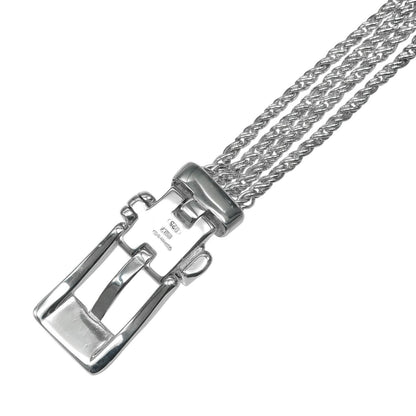 Tiffany & Co T Rope Buckle Motif 925 Sterling Silver Bracelet — view 4