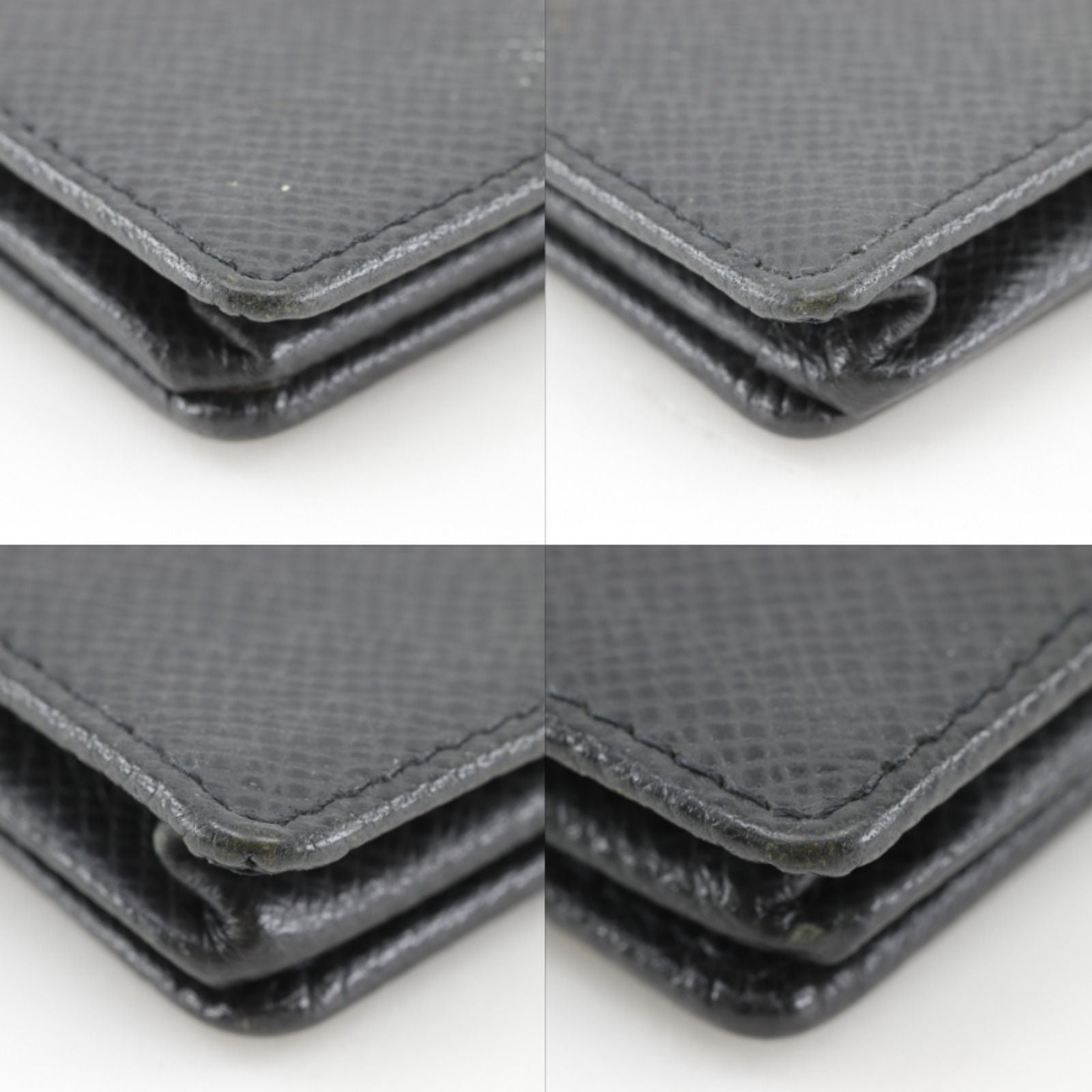 Louis Vuitton Porte Monet Boite Taiga Ardoise Black Coin Case — view 4