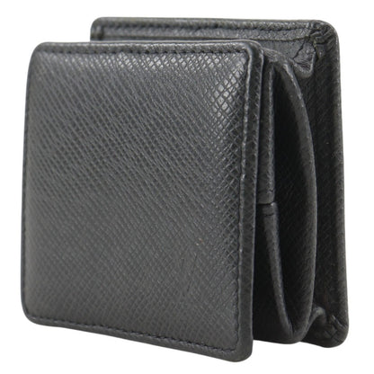 Louis Vuitton Porte Monet Boite Taiga Ardoise Black Coin Case — view 2