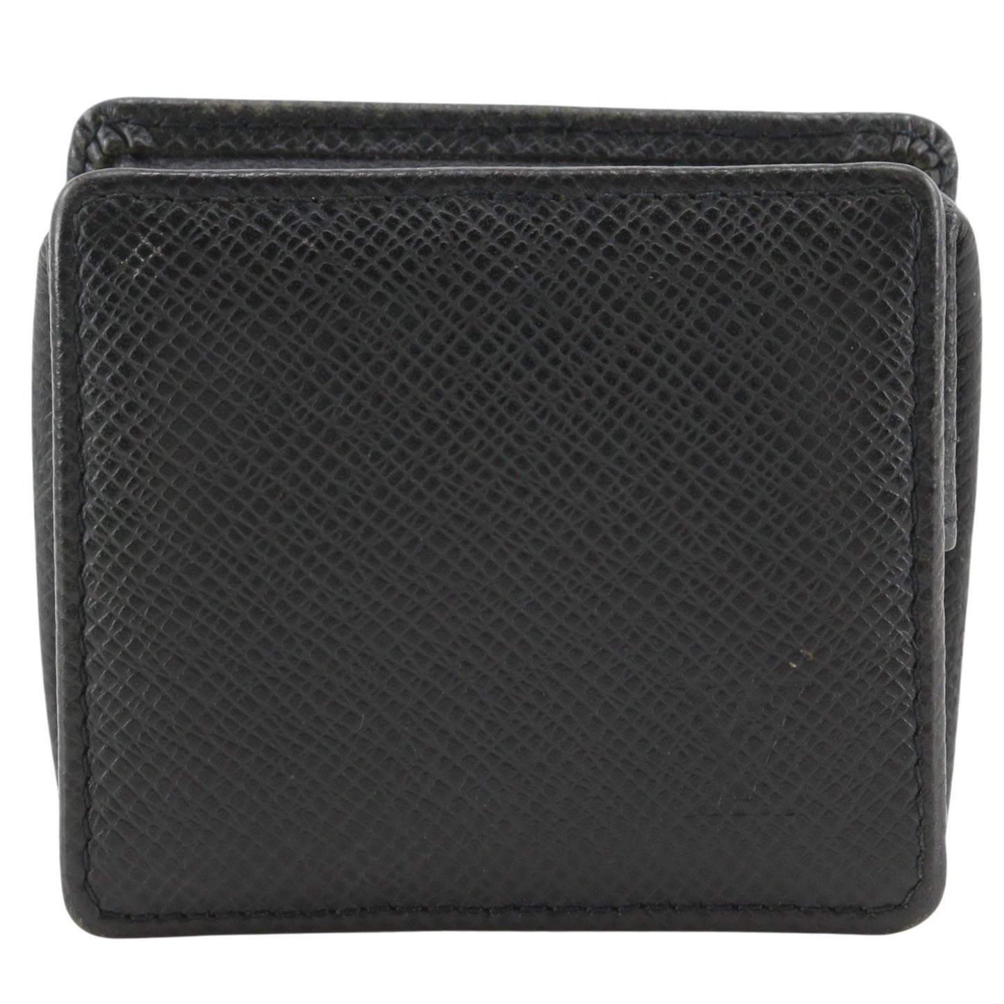 Louis Vuitton Porte Monet Boite Taiga Ardoise Black Coin Case
