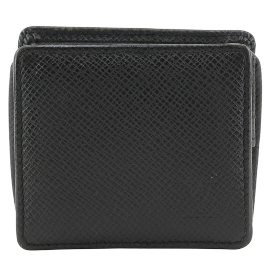 Louis Vuitton Porte Monet Boite Taiga Ardoise Black Coin Case