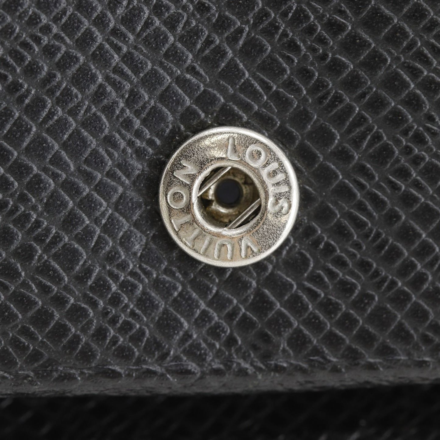 Louis Vuitton Porte Monet Boite Taiga Ardoise Black Coin Case — view 9