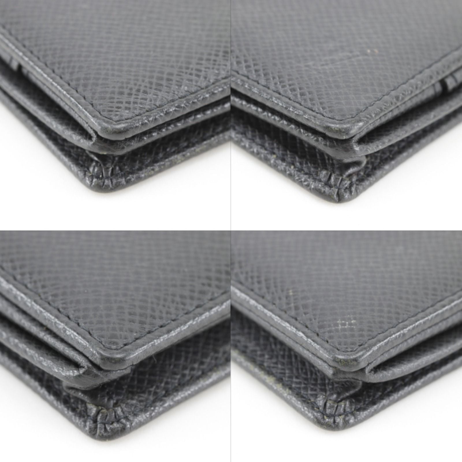 Louis Vuitton Porte Monet Boite Taiga Ardoise Black Coin Case — view 5